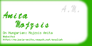 anita mojzsis business card